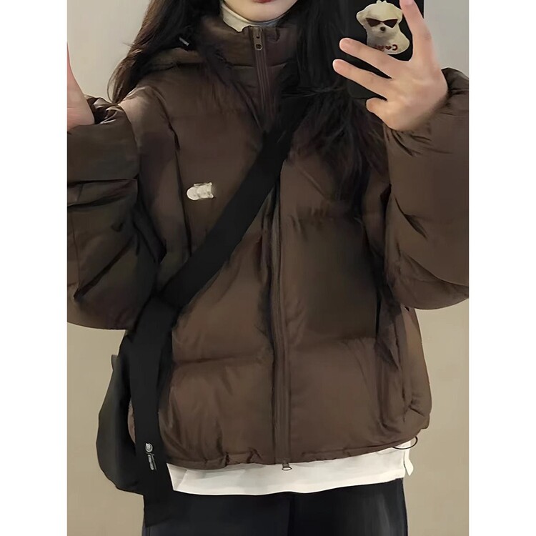 韩系棉服女2025新款冬季短款棉袄学生加厚保暖连帽棉衣外套,男装棉衣,星座218-8