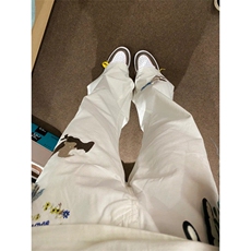 【有货】S6007ZZ-特45白色美式刺绣牛仔裤痞帅高级感裤子，男装牛仔裤，星座1007（原301D）