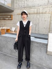西装背带裤，女装西装，依多坊