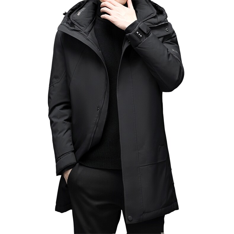 21年新款90%羽绒服男士连帽立领中长款中年外套休闲YYYR3057-P295,男装羽绒服,钱塘6003A(原)4033A