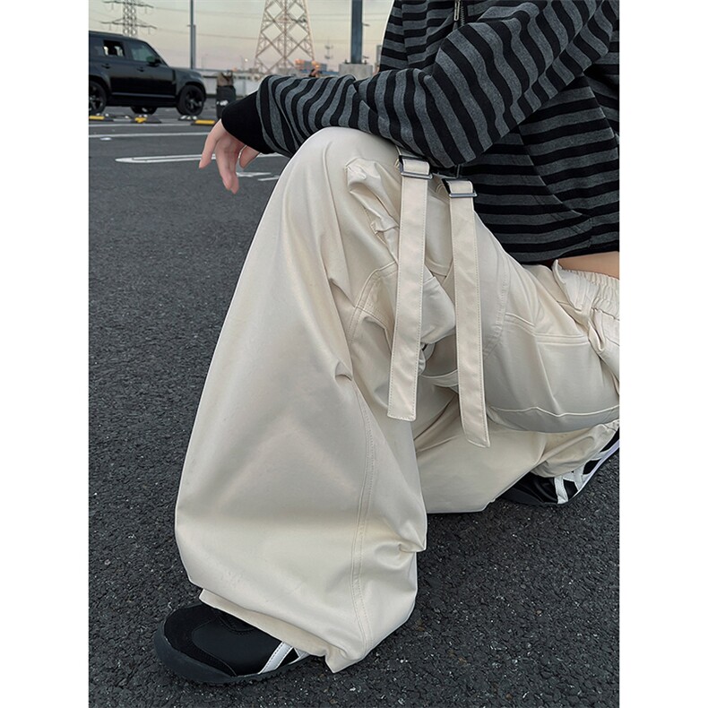 剪裁美学街头风情长裤机能垂感艺术韩版时髦休闲裤K866TP55控88,男装休闲裤,电商A102B