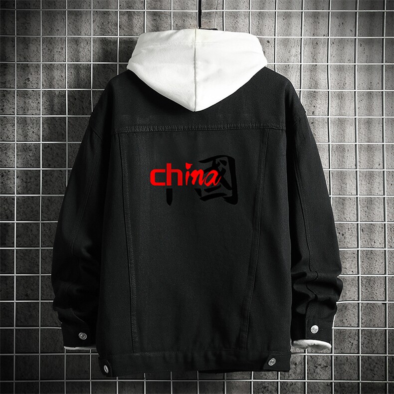 牛仔夹克男大码牛仔外套男茄克NJ77189-P60加绒款-P75,男装夹克,电商A040A