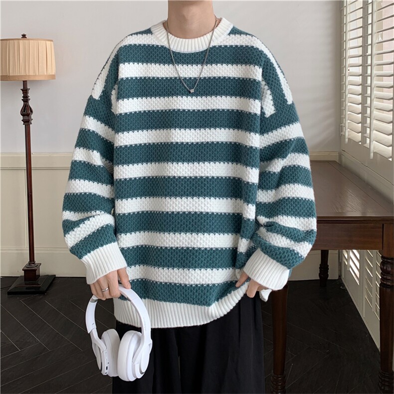现货 现货 宽松圆领毛衣男秋冬百搭针织衫 D329-QM802-P65控88图片