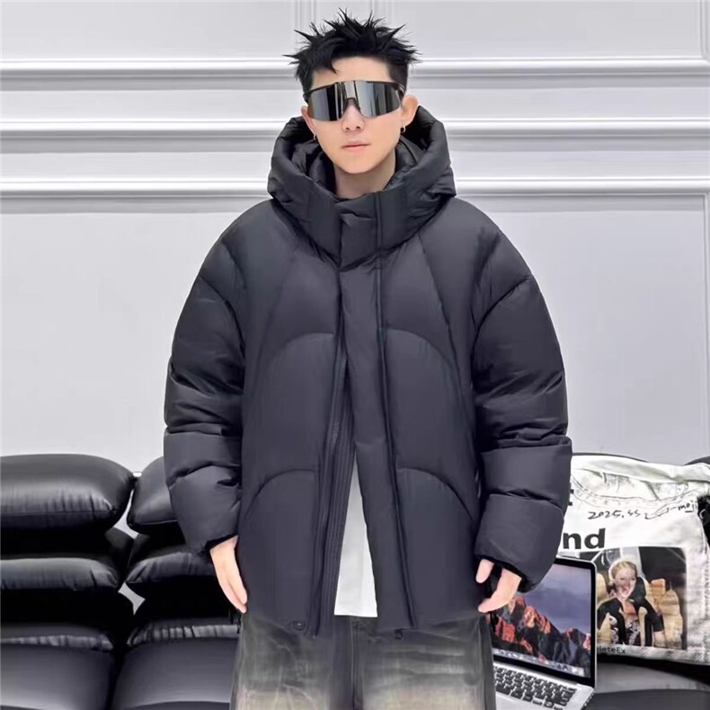 (网图)90白鸭绒泡芙面包服轻便羽绒服保暖潮流313B-999GR-P360,男装羽绒服,星座313B