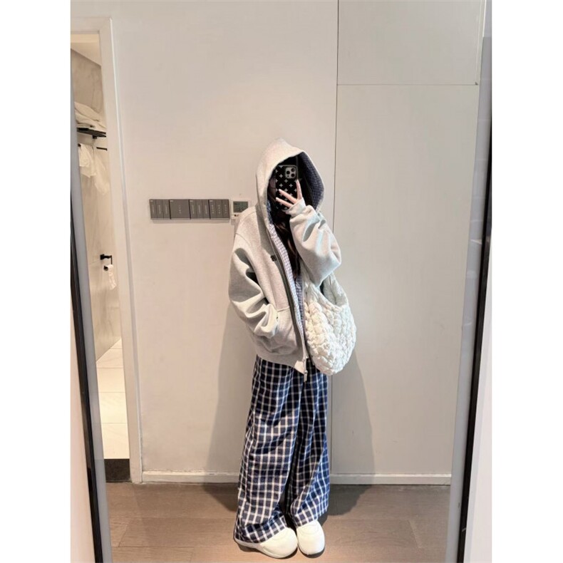 5289-P62原版做工纯棉华棉复合休闲拉链卫衣薄款,女装卫衣/绒衫,星座617A-2