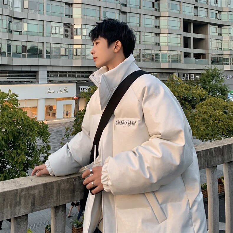 1港风鳄鱼纹棉衣男手塞棉夹克PU皮棉服外套男8507P120控158，男装棉衣，星座226-2