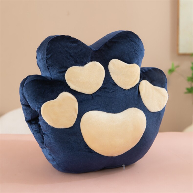 猫爪暖手蓝，顺康毛绒玩具