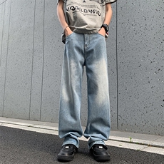 男潮水洗百搭新款青春潮流长裤夏季牛仔裤N09210-P45，男装牛仔裤，星座308B-2