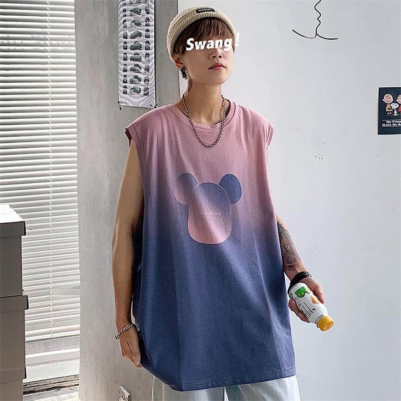 夏季港风宽松青少年休闲背心TC1105-P25,男装T恤,星座717