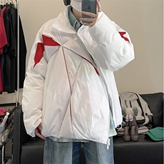 小众设计感拼色棉衣男XZ904-MY01-P140，男装棉衣，星座904