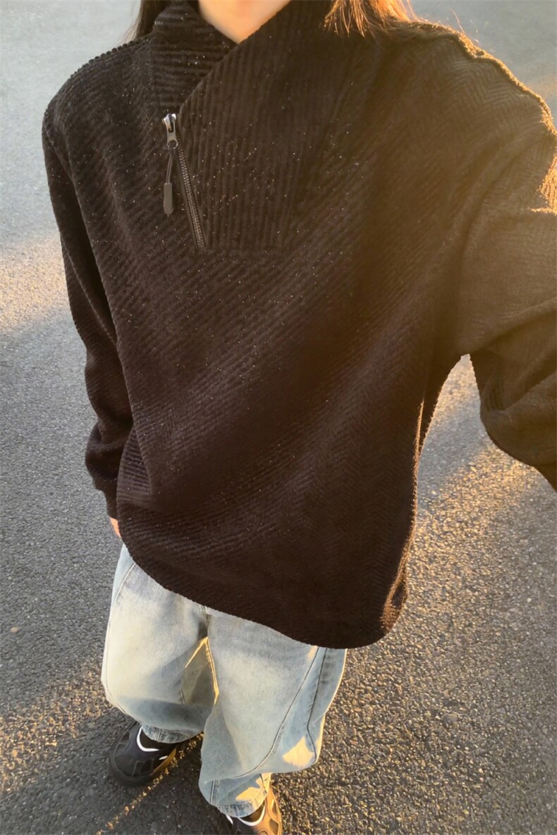 (有原版亮片)美式条纹交叉V领卫衣XZ514-2-HWY70-常规P25加绒P30,男装卫衣,星座514-2(原B239)