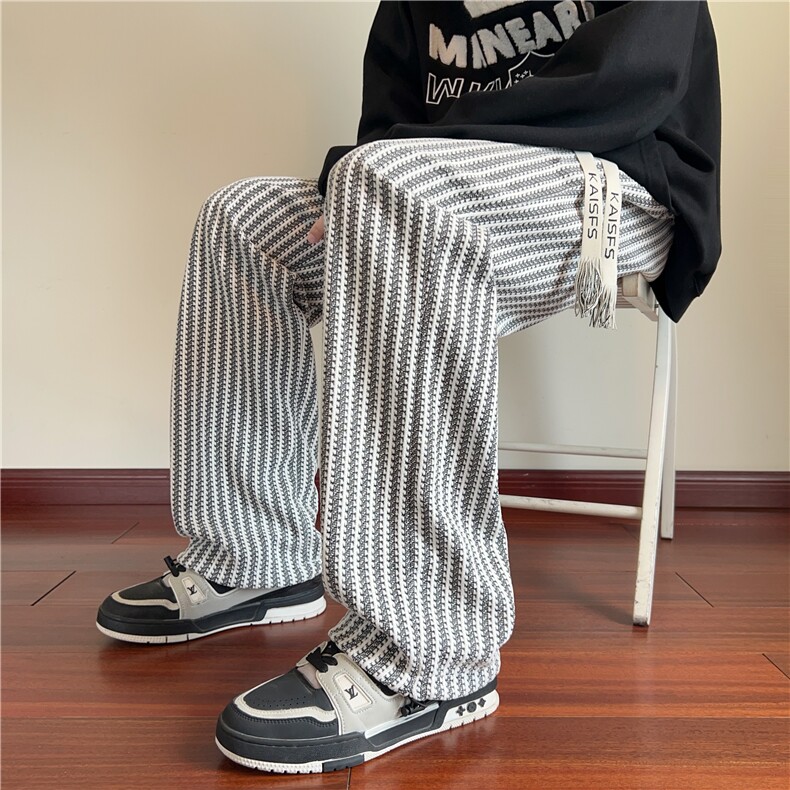 重磅420g雪尼尔鱼骨纹复古休闲百搭男大码休闲裤K2581*P30控58,男装休闲裤,星座227-1