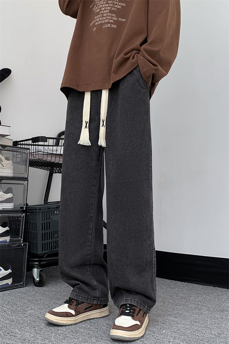 8XL-M牛仔裤男士直筒宽松特大码胖子阔腿裤男款长裤NZ110-P45控58,男装牛仔裤,电商D206-1