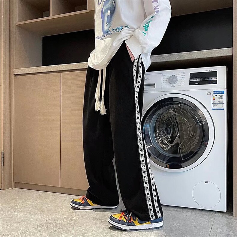 休闲裤男春秋季新款设计感小众运动裤韩版潮流宽松裤子2638-p35，女装休闲裤，星座1008-1