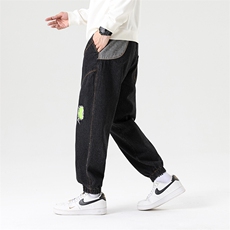 M-8XL秋季新款大码束脚工装潮流休闲束脚牛仔裤109-K123-P55，男装牛仔裤，星座109