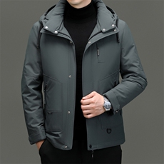 DF616钱塘2020-2时尚休闲百搭冬季厚款有帽中年男士羽绒服P290，男装羽绒服，钱塘207-2