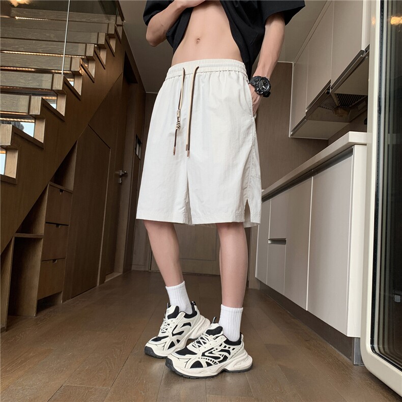 夏季薄款开衩设计五分短裤男DK059模特酒店锦纶(S-2XL)TP22,男装牛仔裤,电商A088