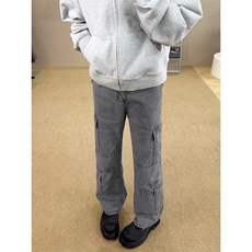 B221美式ins高街暗黑宽松直筒洗褪工装牛仔裤LK25437-P75控98，男装牛仔裤，电商B221