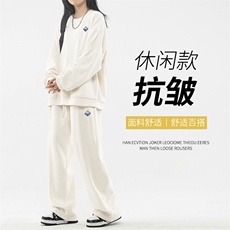 美式条绒时尚百搭套装垂顺休闲两件套TZ812-特批98，男装休闲套装，星座718
