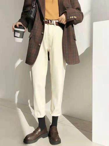 现货～2021春季韩版小脚牛仔裤，女装牛仔裤，LMNC