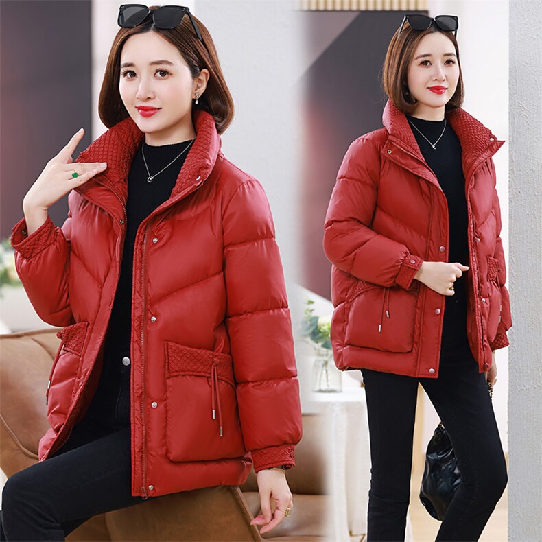 2023年秋冬新款棉衣外套女宽松显瘦立领棉服棉袄，女装棉衣/棉服，雪樱依海