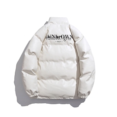 白底鳄鱼纹棉衣男手塞棉夹克PU皮棉服外套男8507P120控158，男装夹克，星座227-7