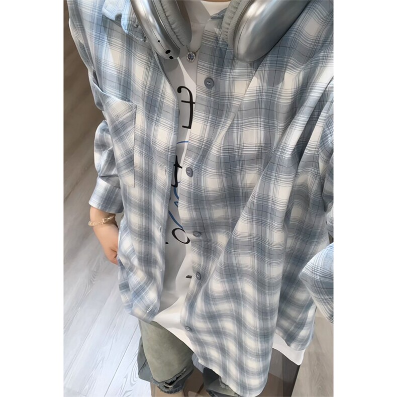 2026 春季新款 港风女模大码防晒长袖衬衫M-5X HC25508-特P30图片