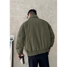 现货美式高街休闲棉衣夹克三防立领纯色户外工装加厚棉服外套，男装夹克，电商A486