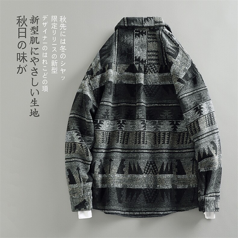 特P58无差价秋新毛呢复古民族风男休闲潮牌复古大码夹克外套J565,男装夹克,电商A082