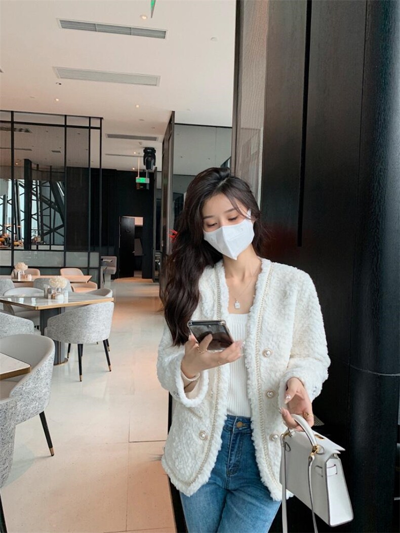 小香风甜美气质皮毛外套毛毛外套，其它，M.W 嫚维