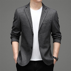 2023新款男士冬季休闲中年男款纯色外套秋冬款西服上衣MY807-P175，男装西服，电商B212（原钱塘6029）