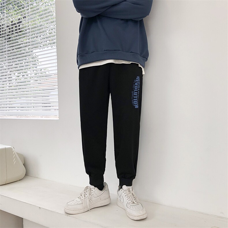 港风休闲裤男宽松印花百搭潮流束脚裤运动卫裤NK02-P50,男装休闲裤,星座1501