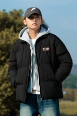 已注册港风抖音直播得物品质加厚假两件连帽棉衣外套M1602P85，男装棉衣，电商C408-1(原B339-1)