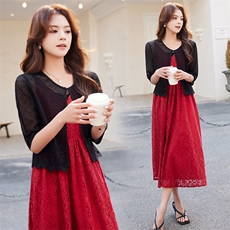 小披肩夏季短款洋气上衣女配吊带长裙开衫外搭高级感高端旗袍外套，女装蕾丝衫/雪纺衫，婵米儿