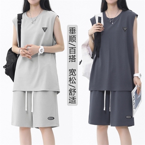 夏季舒适宽松休闲冰丝百搭套装 TZ82-特批68图片