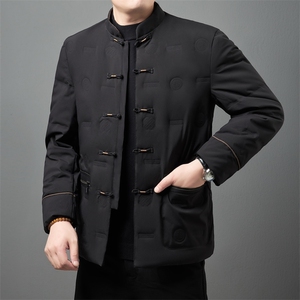 唐装男中老年爸爸羽绒服套装风90%白鸭羽绒服外套TR2310-P180图片