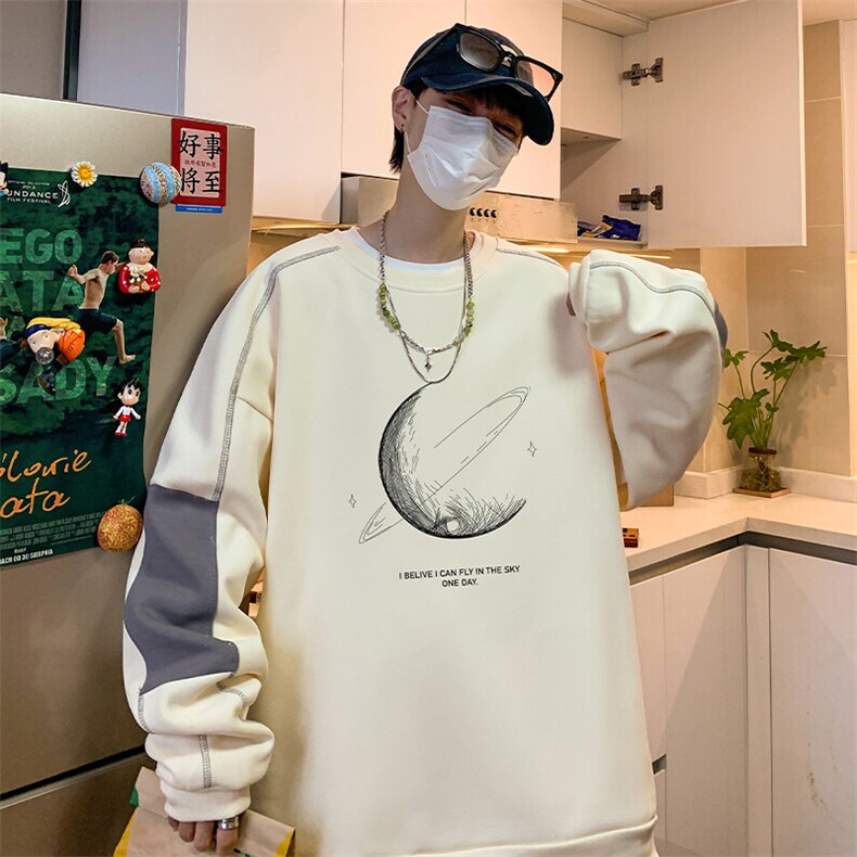 024春季新款圆领卫衣男休闲时尚印花长袖打底衫A168-MLWY07-TP45,男装卫衣,电商A168