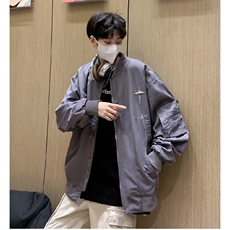 高级感工装棒球服外套男春秋季新款拉链多口袋夹克上衣1176-P65，男装夹克，星座910-5