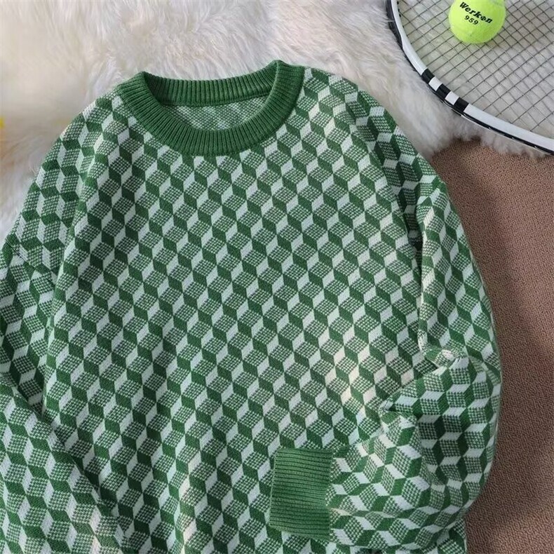 美式菱形毛衣男高街日系针织衫MY018P55,男装针织衫/毛衣,星座1116-2