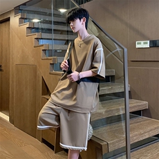 抖音得物品质重磅280克~夏季短袖短裤两件套休闲套装TZ563特P55，男装休闲套装，电商A309