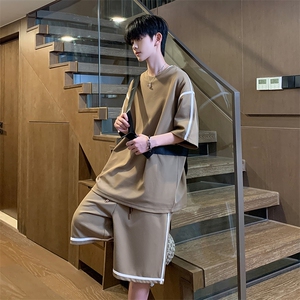抖音得物品质 重磅280克~夏季短袖短裤两件套休闲套装 TZ563特P55图片