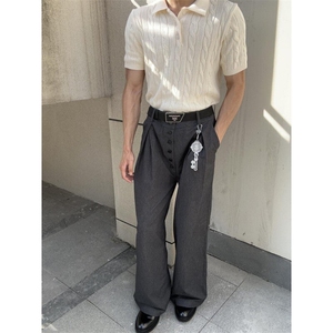 【有货】Z96HH-特P39 绞花翻领polo衫男女正肩针织短袖t恤图片
