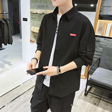 C877男士长袖衬衫纯棉工装新款春季韩版免烫宽松休闲衬衣男潮，男装衬衫，电商D310（原电商305）