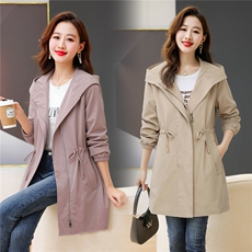 风衣女春秋中长款，女装风衣，芙芮