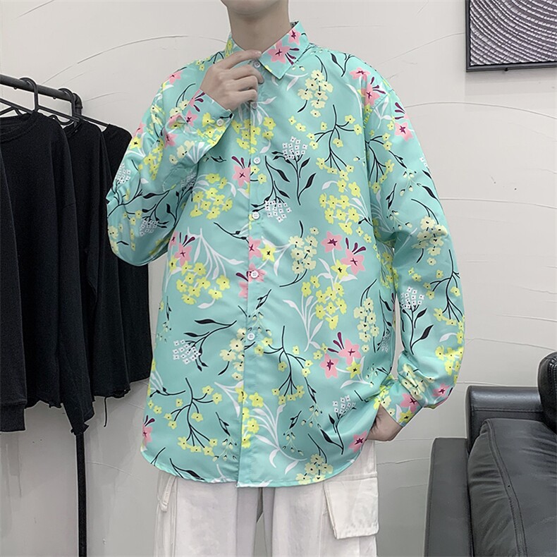 长袖衬衫男港风日系衬衫C9625P27,男装衬衫,星座1116-2
