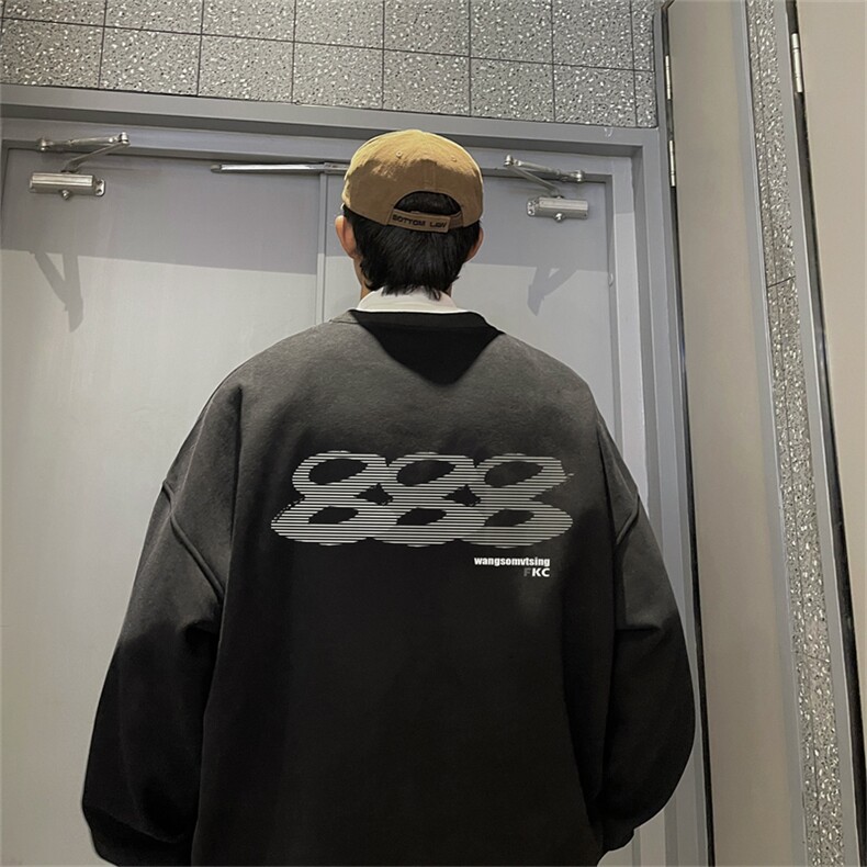 特P25控48秋冬新款男士圆领卫衣宽松休闲日常百搭上衣WQ2,男装卫衣,电商B370