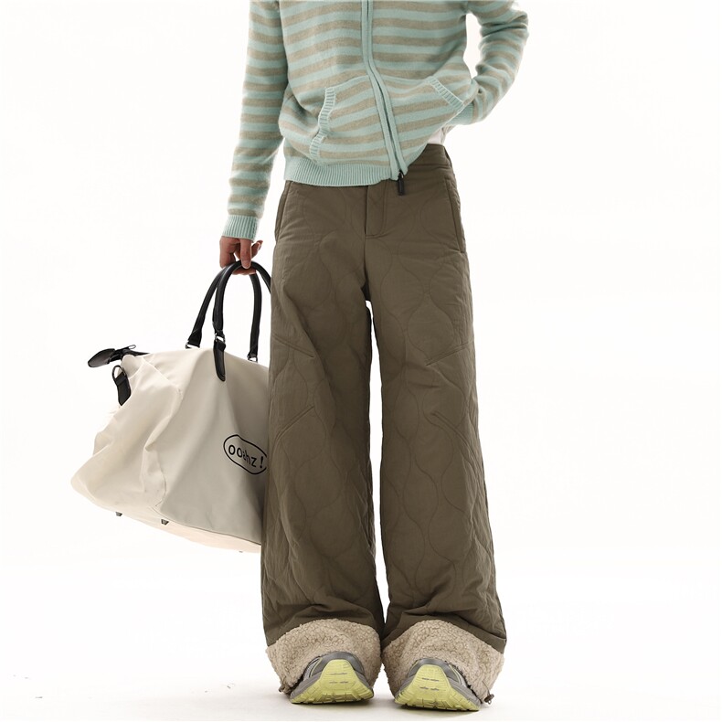 XZ612-K530-P75控108冬季棉裤阔腿裤羊羔绒保暖防风滑雪裤加厚，男装棉裤，星座612