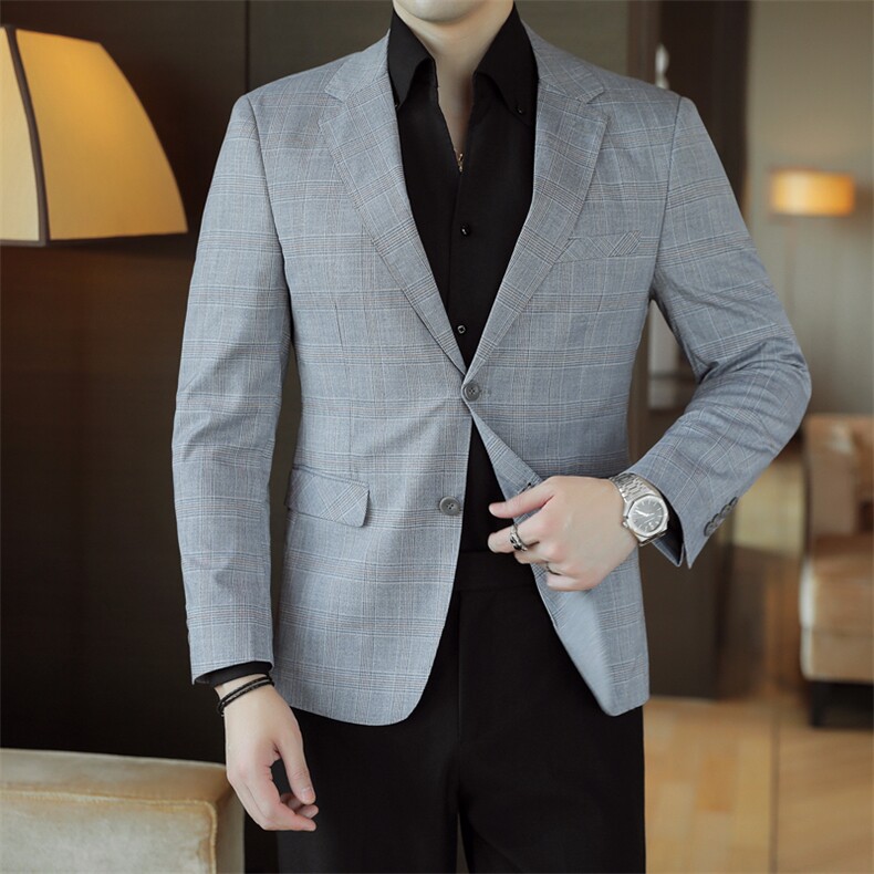 26做货-男士休闲西装修身韩版西服外套小西装上衣DX6935P165,男装西服套装,电商D216