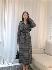 DINOBlENS/秋款上新 经典格子风衣 三色四，女装风衣，迪诺比亚