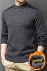 D55314钱塘2020-2中年男士秋冬款加绒时尚休闲简约针织衫P69，男装针织衫/毛衣，钱塘207-2
